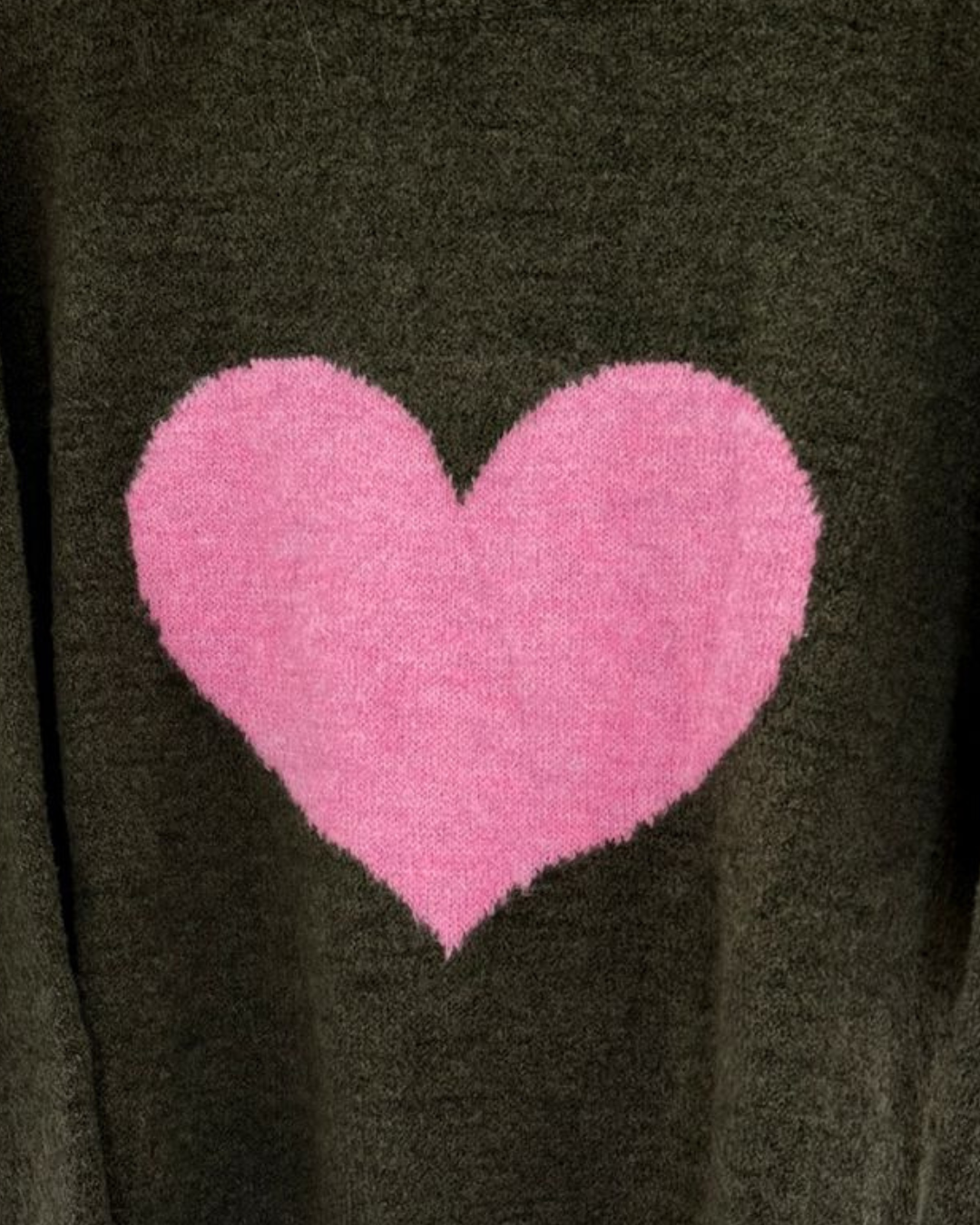 Denim Blue/Pink Heart Jumper