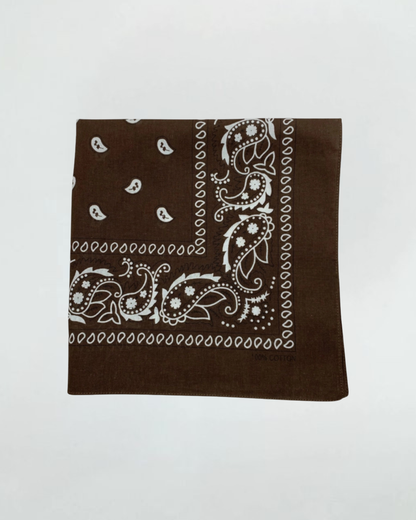 Black Bandana Pure Cotton Paisley Print Square