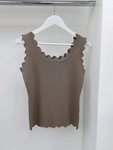 Green Scallop Edge Vest Top