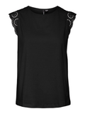 Emily Snow White Broderie Anglaise Cap Sleeve Top