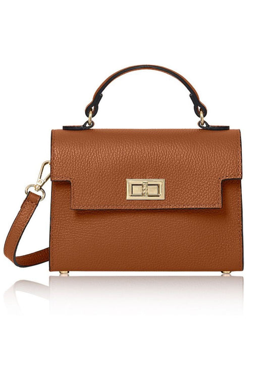 Tan Mini Leather Grab Bag