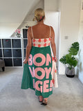 Bon Voyage Strappy Contrast Back Midi Dress