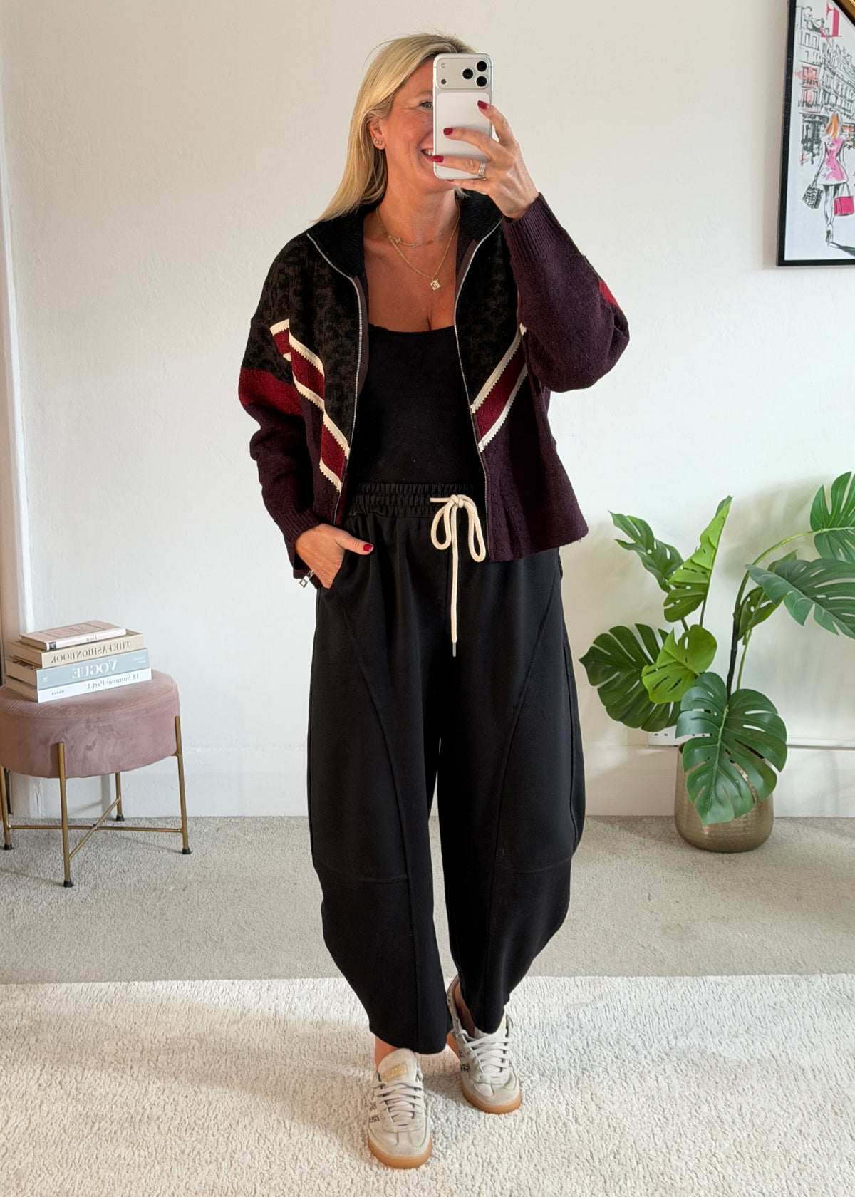 Black Barrel Joggers