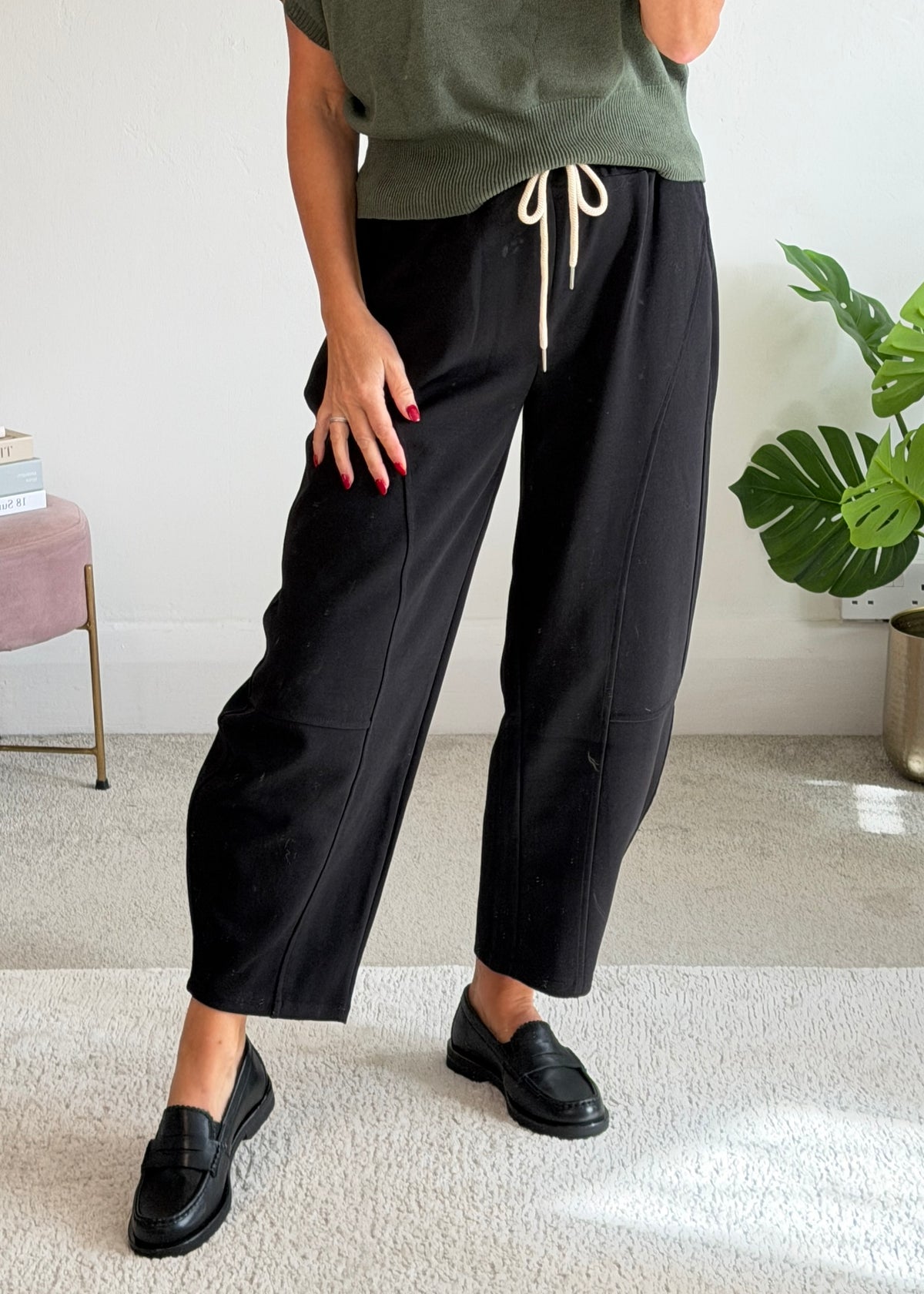 Black Barrel Joggers