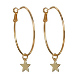 Medium Star Hoola Hoop Earrings