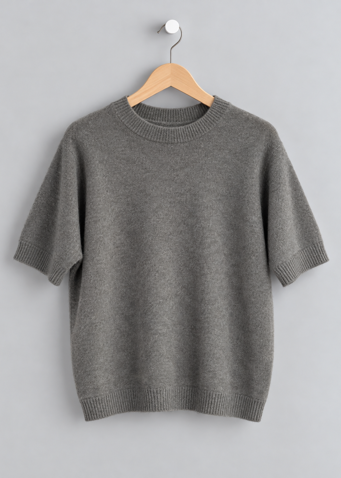 Black S/S Alpaca Mix Jumper