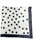 White/Black Polka Dot Silk Touch Square Scarf