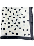 White/Black Polka Dot Silk Touch Square Scarf