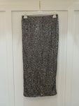 Italian Black Sequin Pencil Skirt