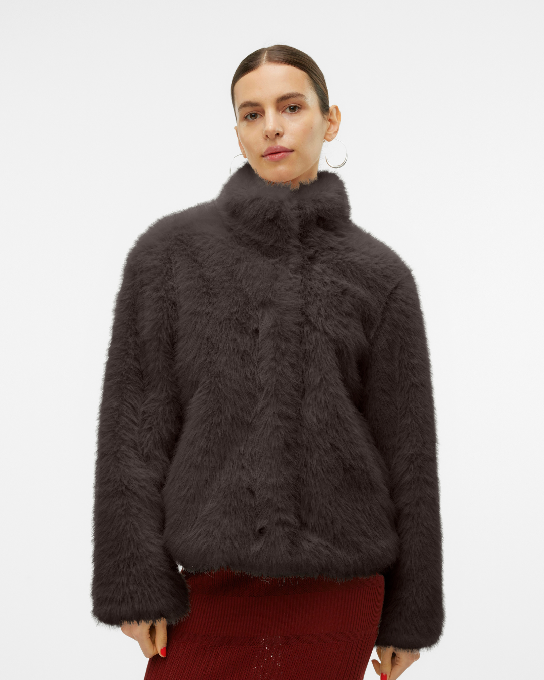 Chocolate Monroe Faux Fur Jacket