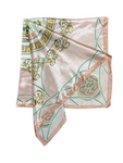 Pale Pink Lion Pattern Silk Touch Square Scarf