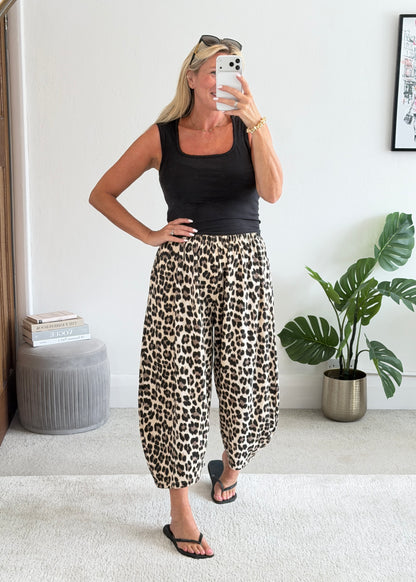 Leopard Print Cocoon Trousers