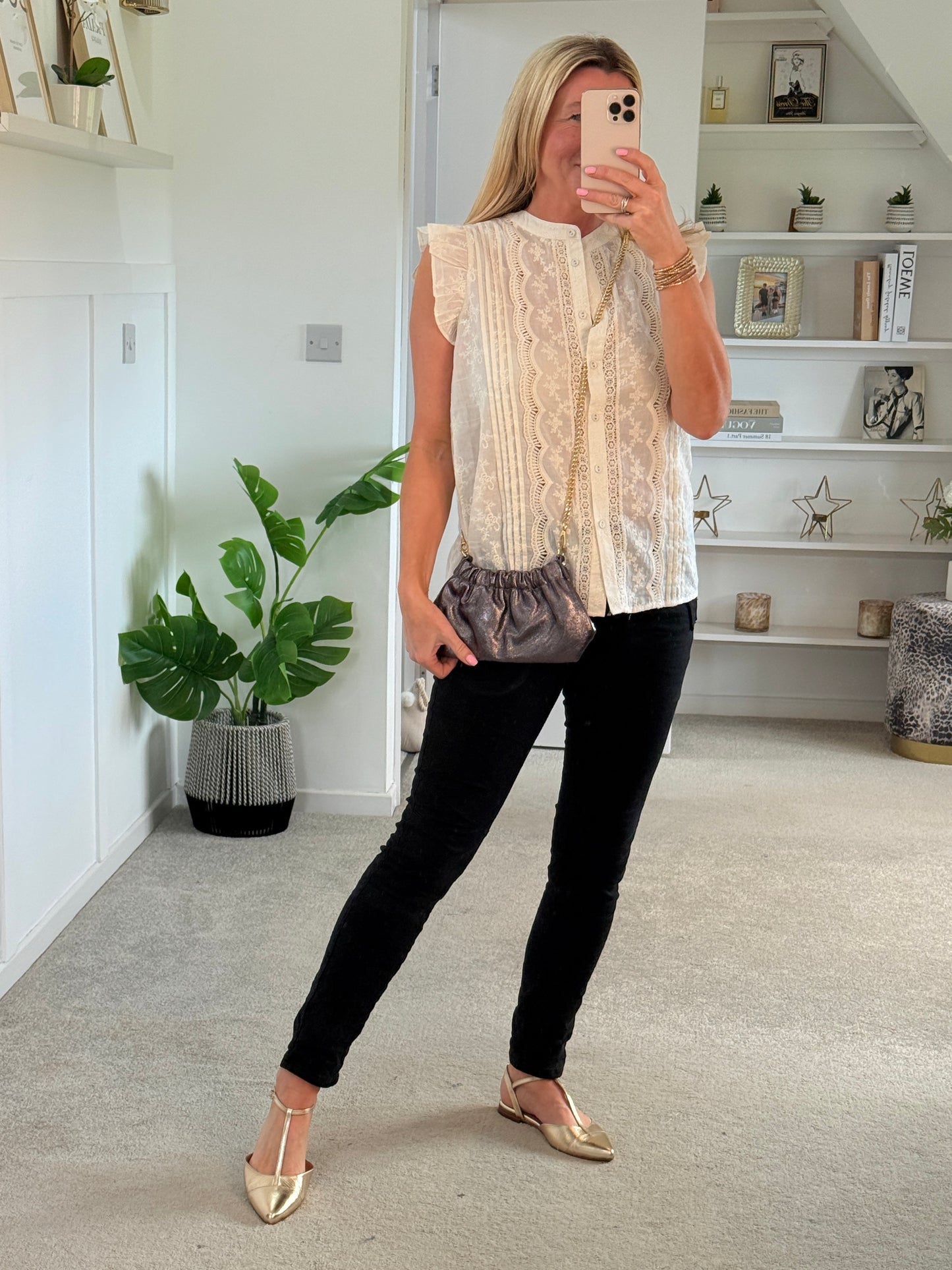 Melly & Co Black 4 Button Black Jeans