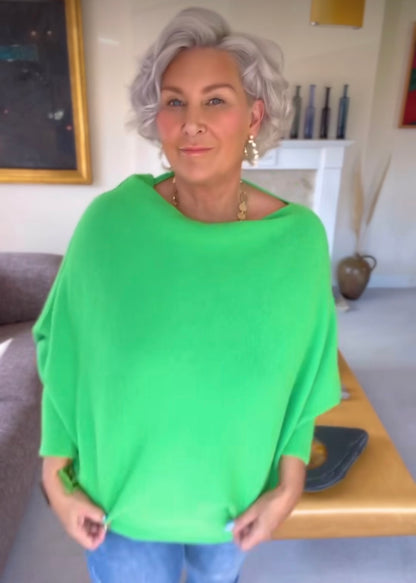 Asymmetric Batwing Jumper (Lots of Colours)