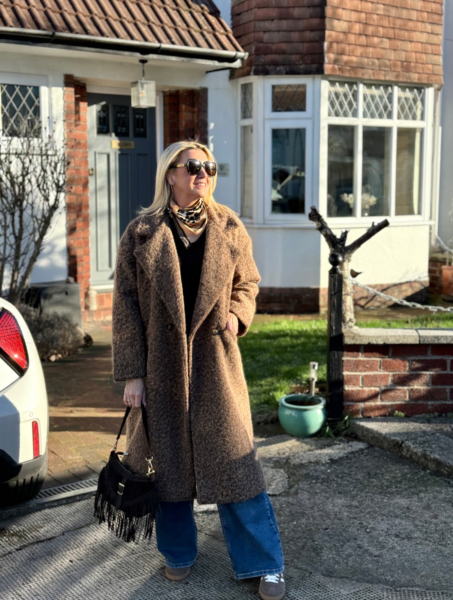 Cappuccino Double Breasted Cosy Coat