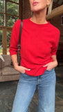 Red Half Sleeve Jumper