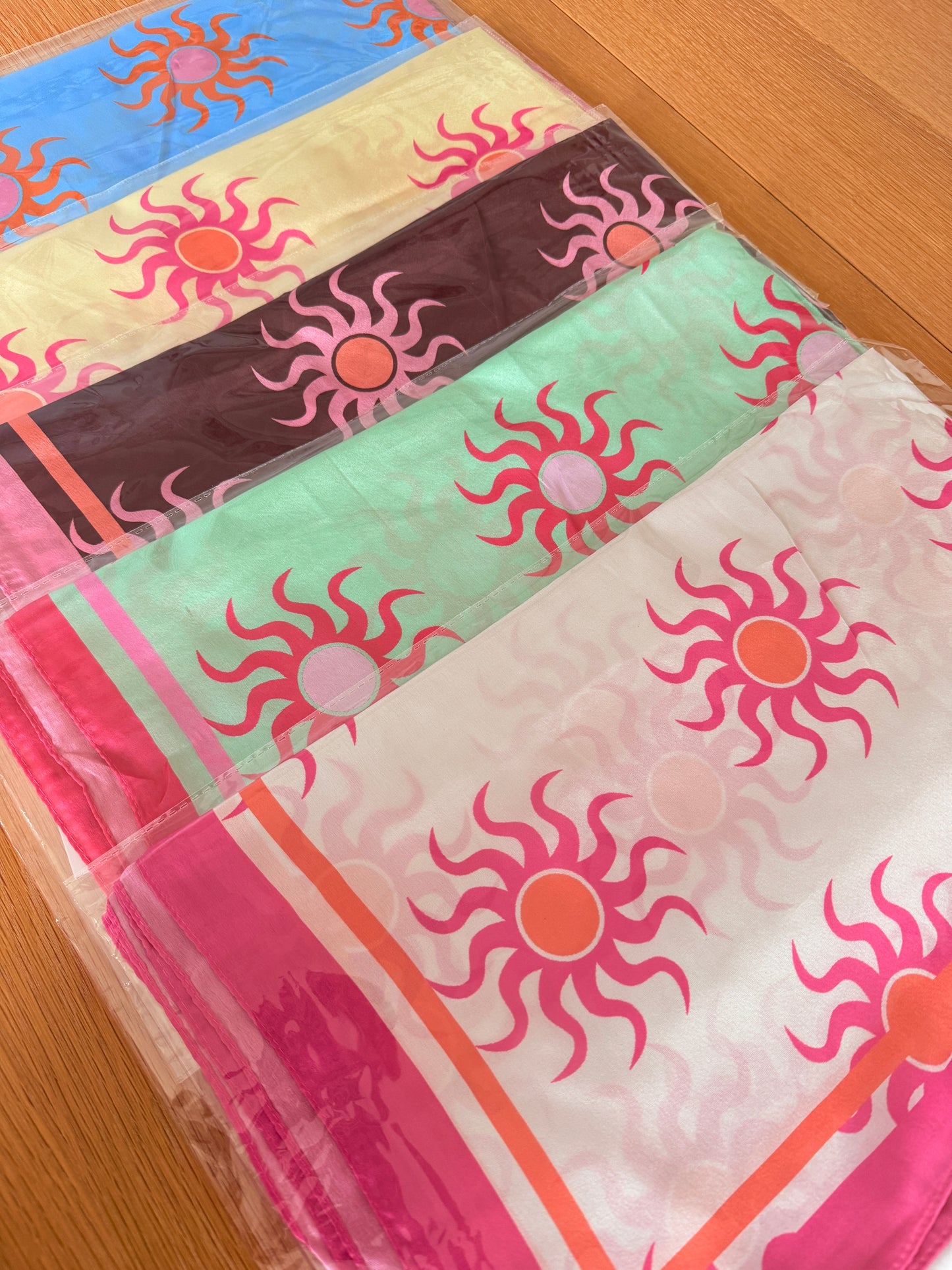 Lemon/Pink Sun Print Floaty Kaftan Dress