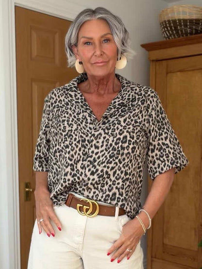 Classic Leopard S/Sleeve Blouse