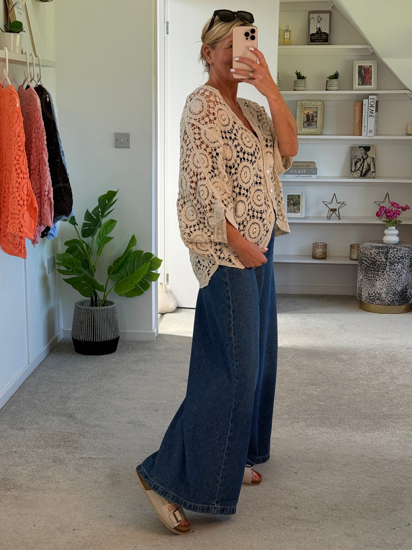 Stone Circle Design Crochet Cardigan