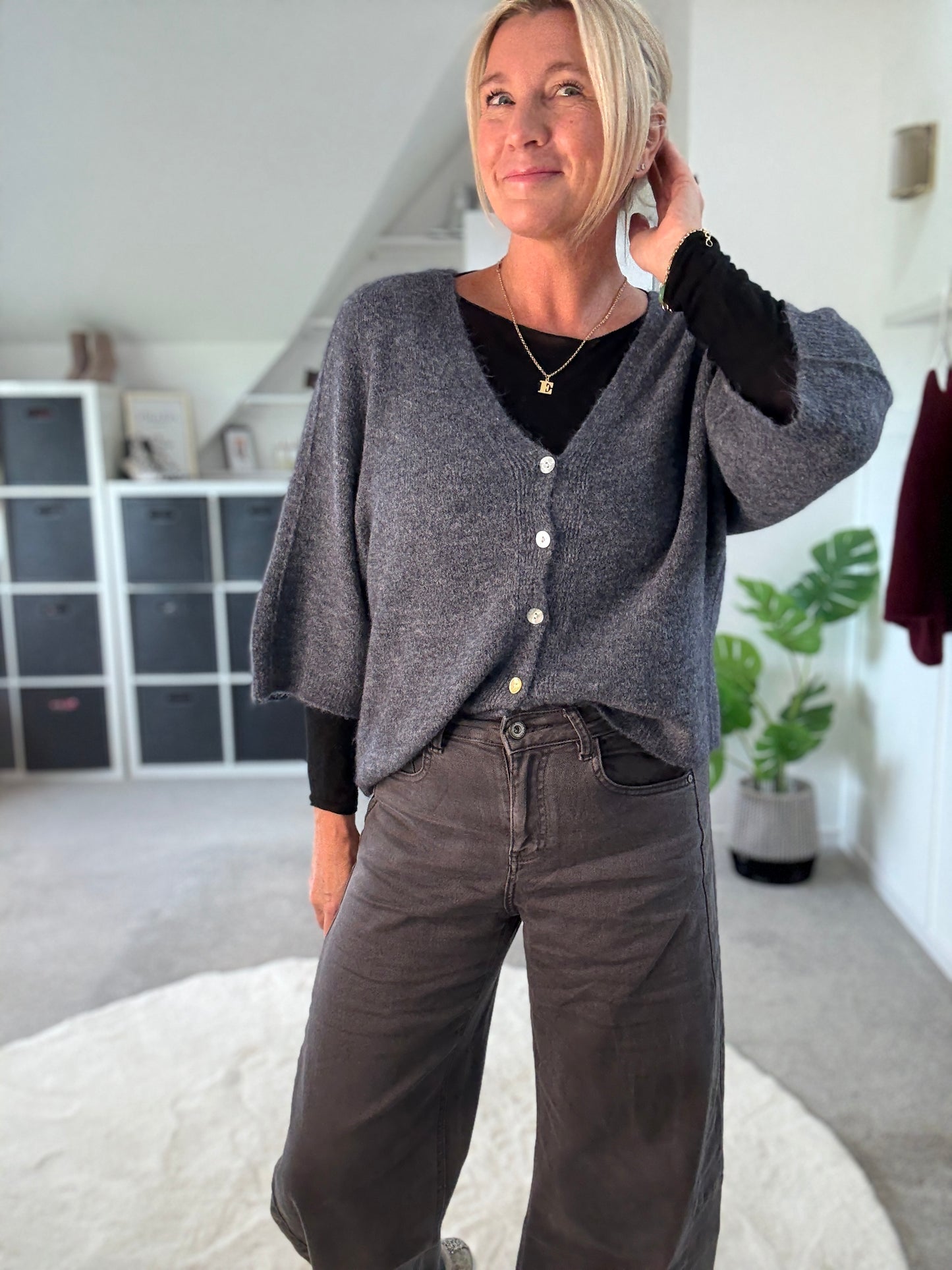 Half Sleeve Alpaca Mix Cardigan | 3 Colours