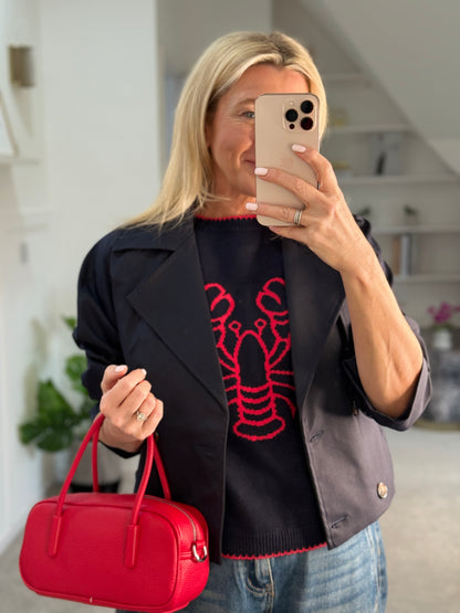 Navy Trench Style Jacket