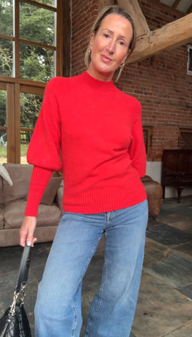 Red Bishop Sleeve Jumper