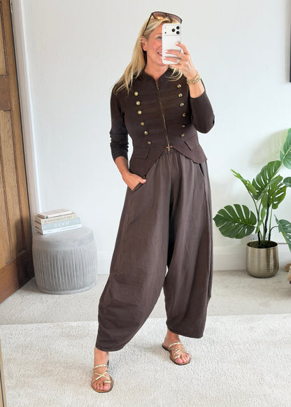 Black Barrel Relaxed Fit Joggers