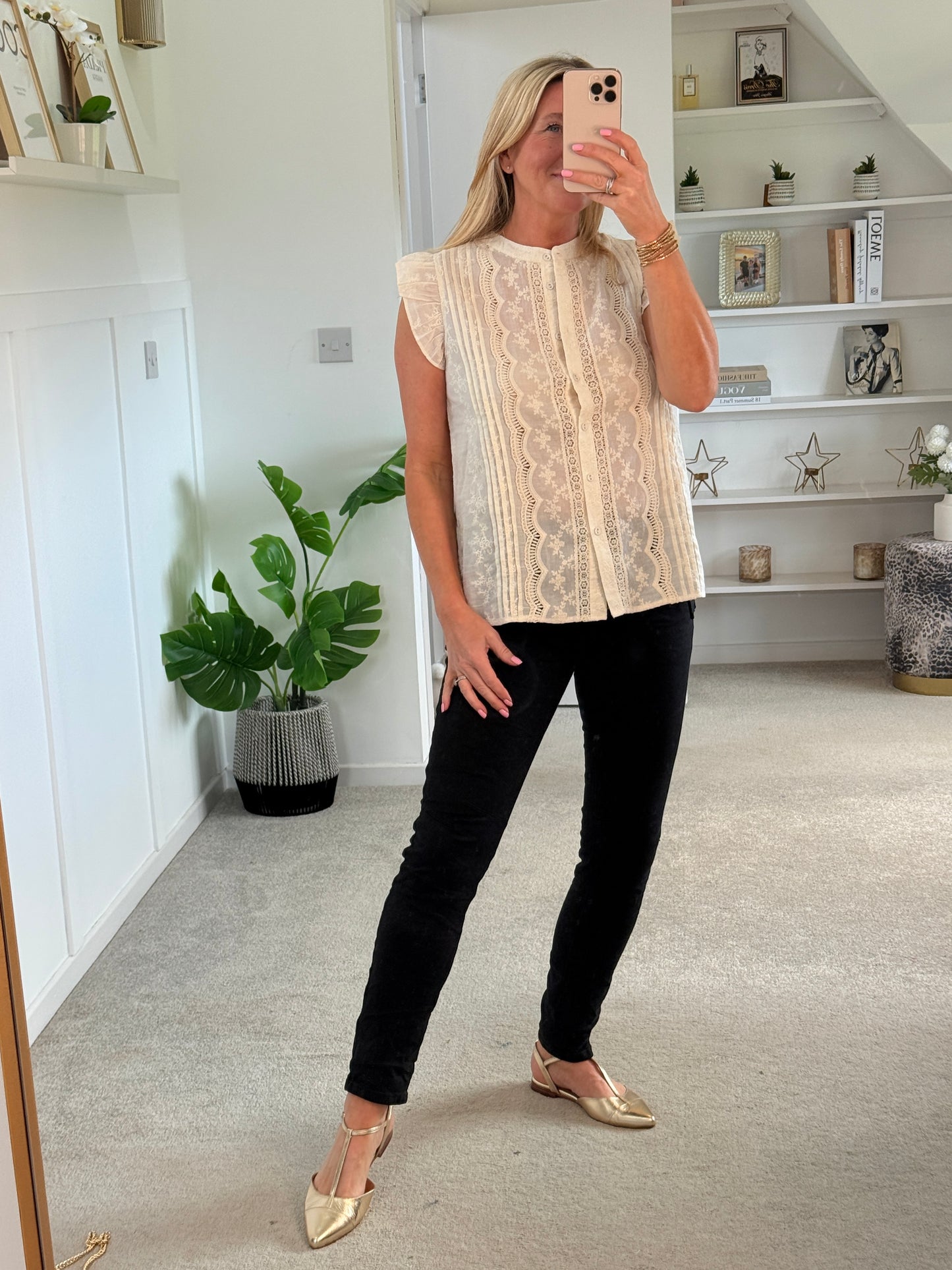 Melly & Co Black 4 Button Black Jeans