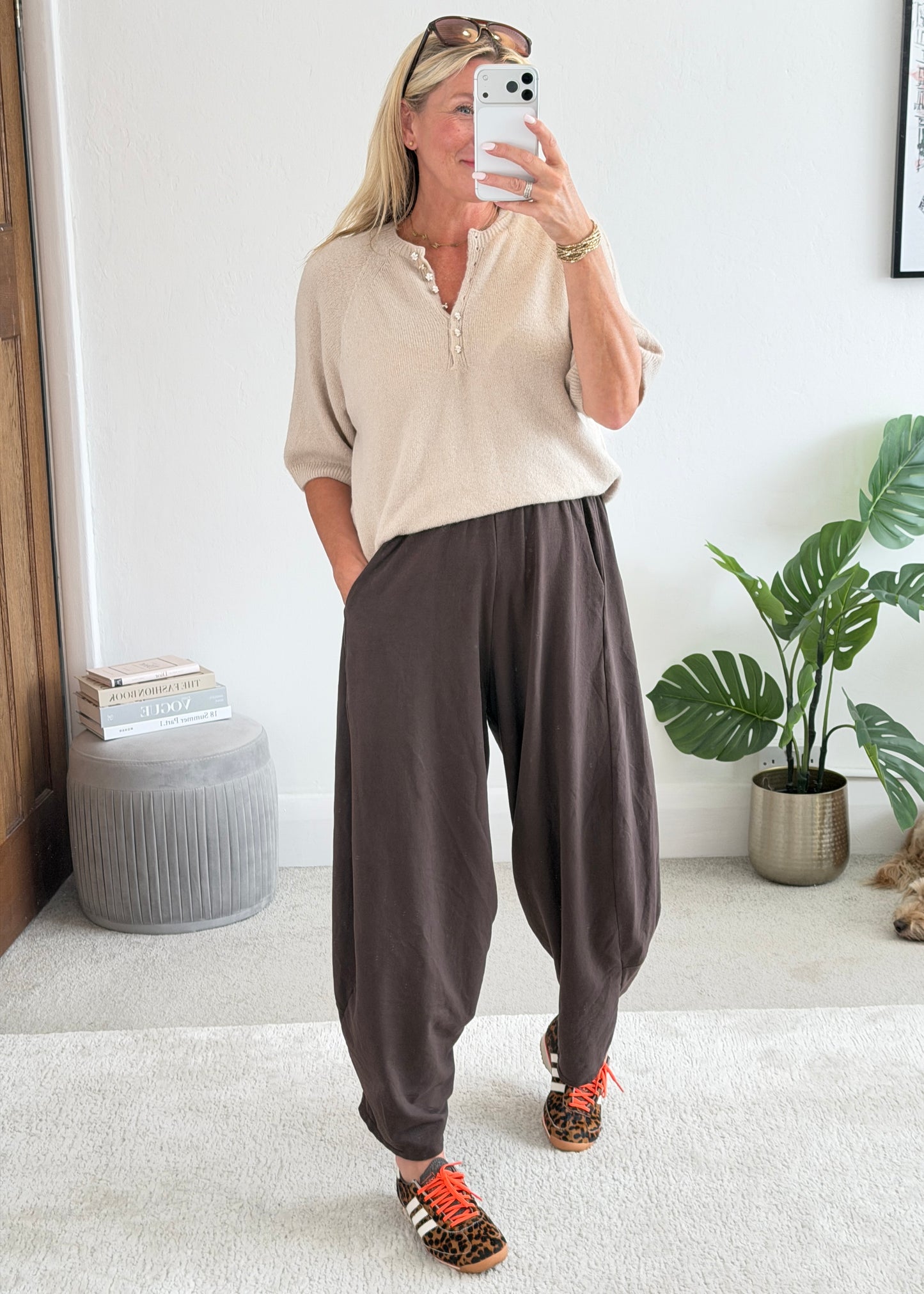 Black Barrel Relaxed Fit Joggers
