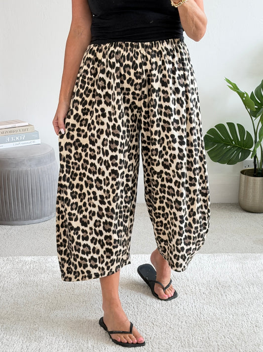 Leopard Print Cocoon Joggers