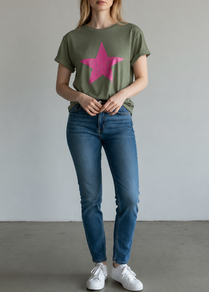 Navy/Blue Star T Shirt