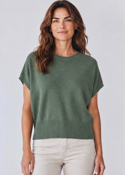 Cobalt S/Sleeve Batwing Jumper