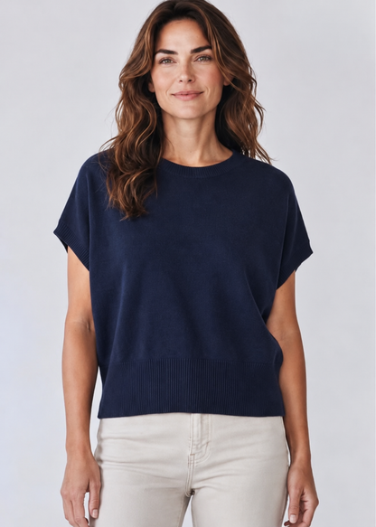 Cobalt S/Sleeve Batwing Jumper