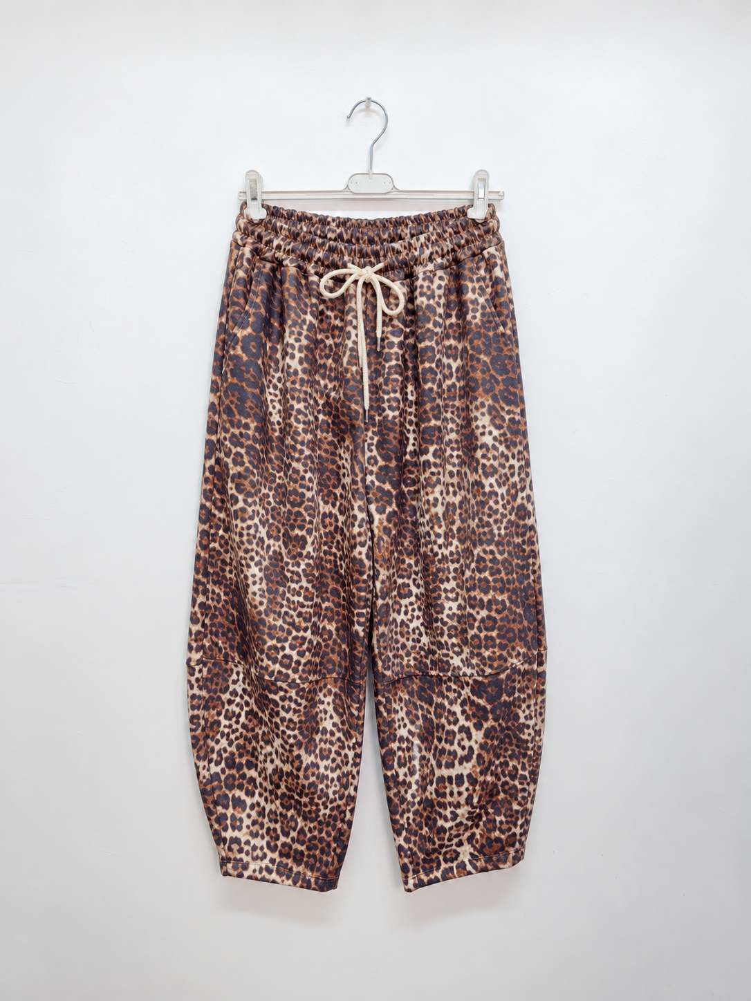 Small Leopard Print Barrel Joggers