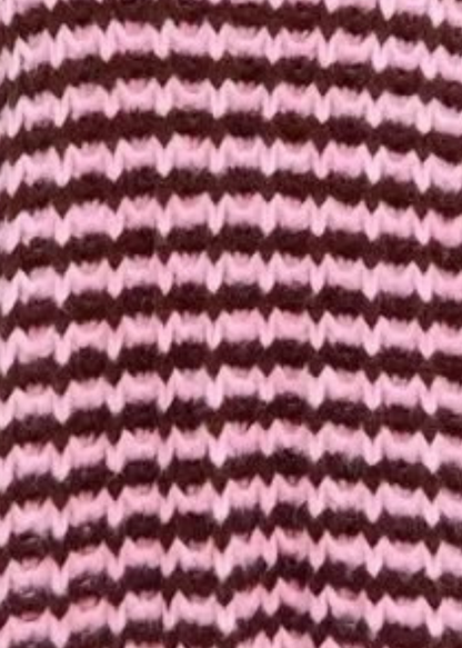 Chocolate/Pink Cosy Stripe Cardigan