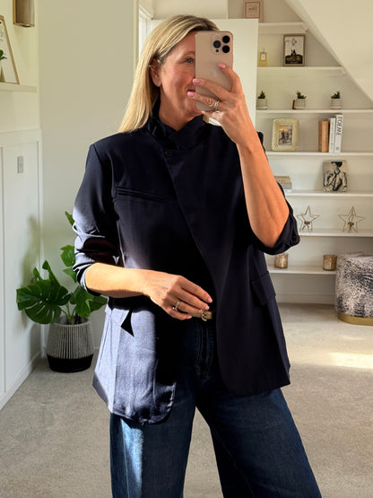 NEW Navy Single Button Plain Blazer