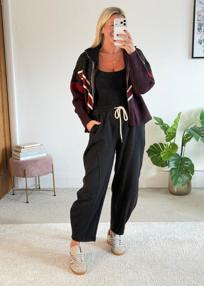 Black Barrel Joggers