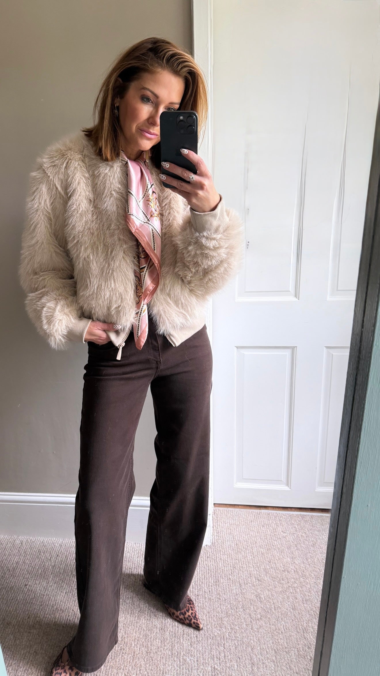 Manny Stone Faux Fur Bomber Jacket