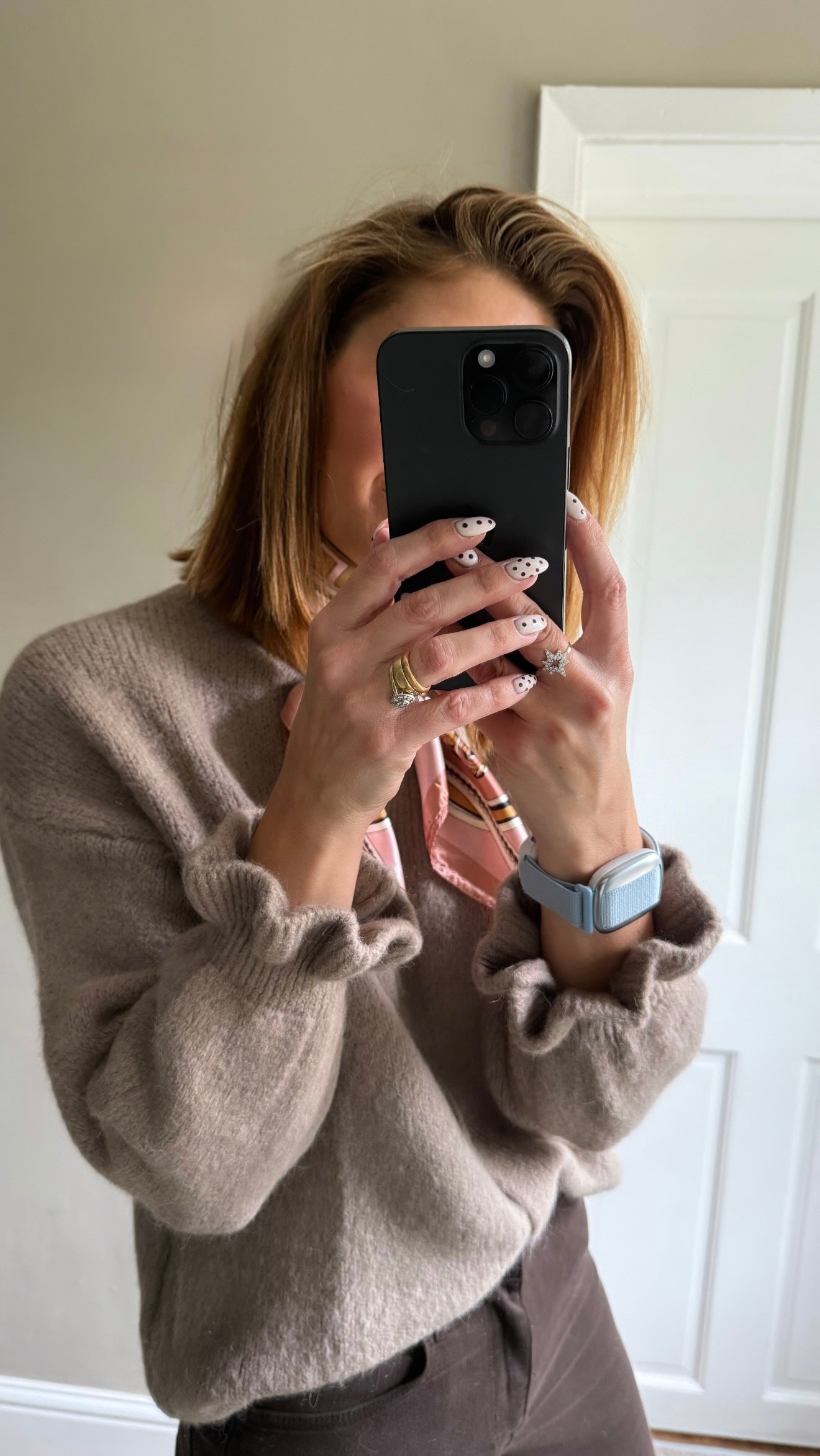 Mocha Alpaca Mix Frill Sleeve Cardigan