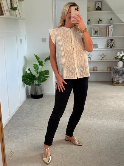 Melly & Co Black 4 Button Black Jeans