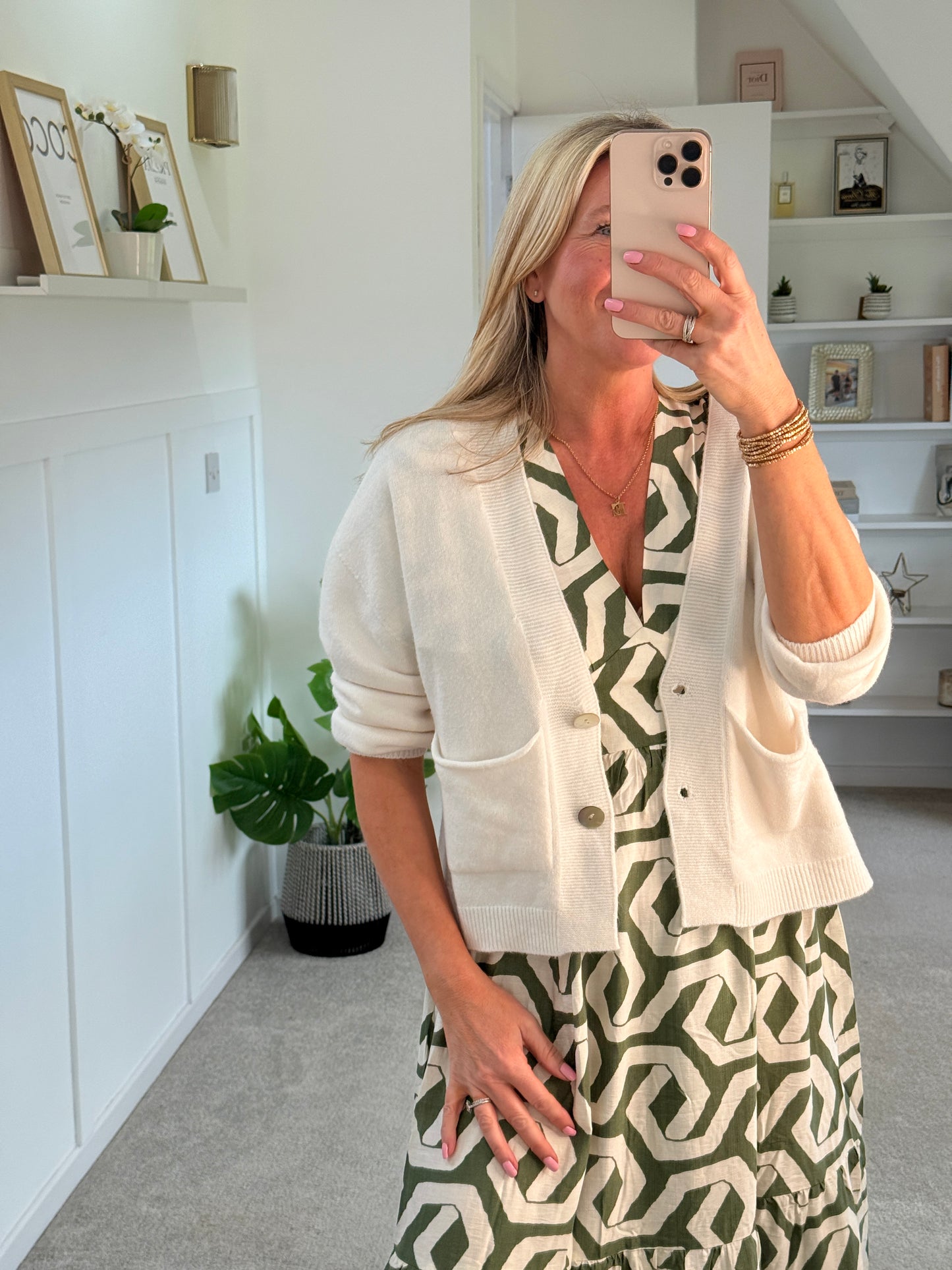 Cream 2 Button Cardigan
