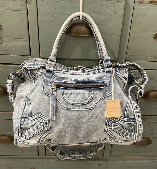 Light Blue Wash City Denim Shoulder Bag