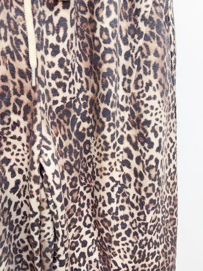 Small Leopard Print Barrel Joggers