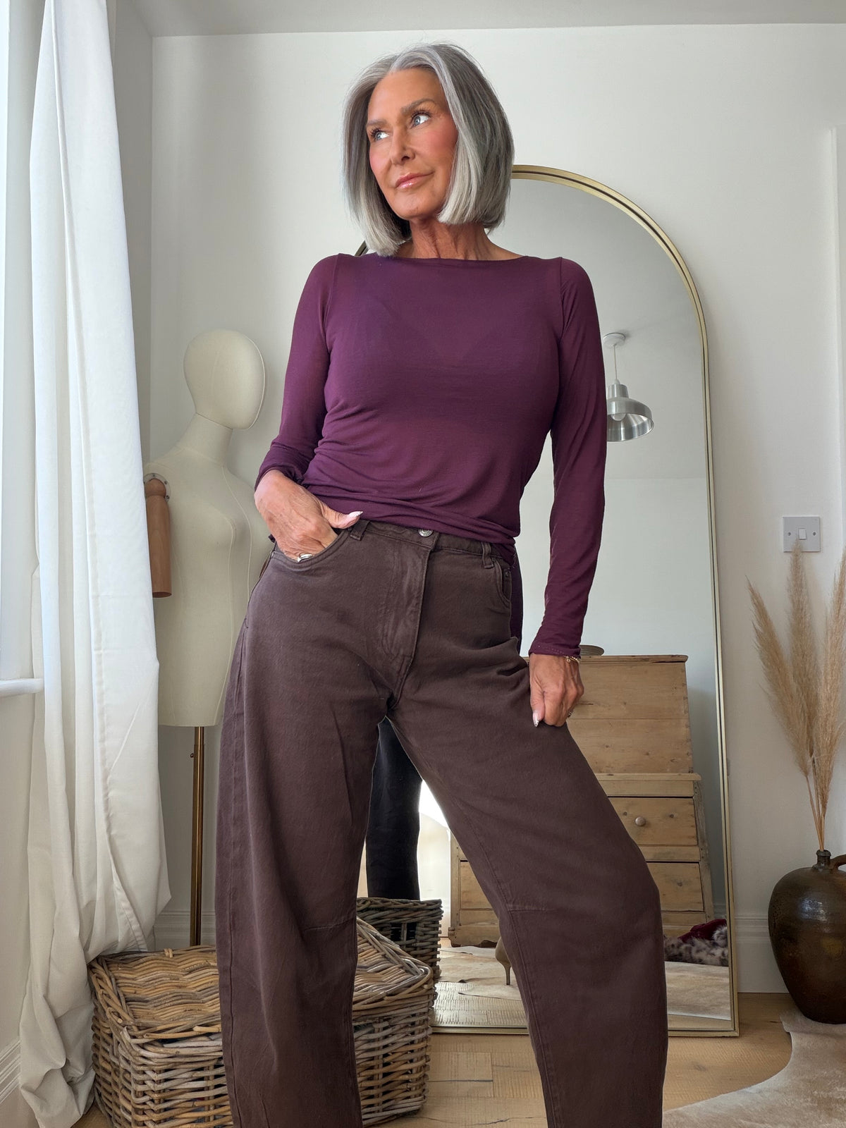 Cashmere Blend L/Sleeve Layering Top | 12 Colours