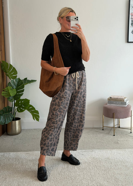 Black S/S Alpaca Mix Jumper