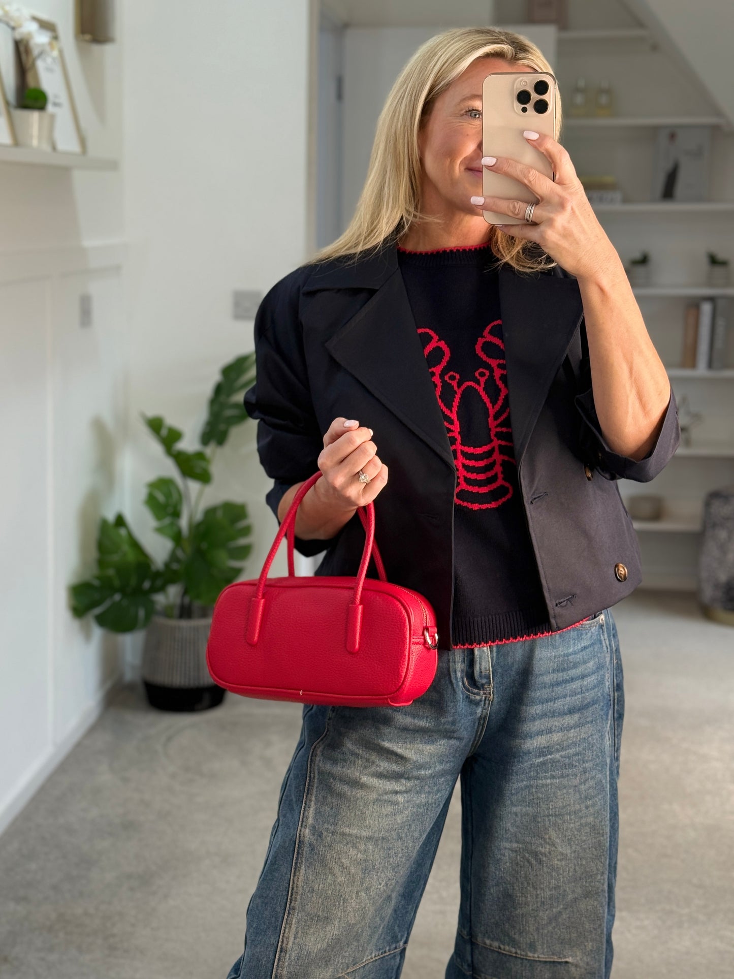 Navy Trench Style Jacket