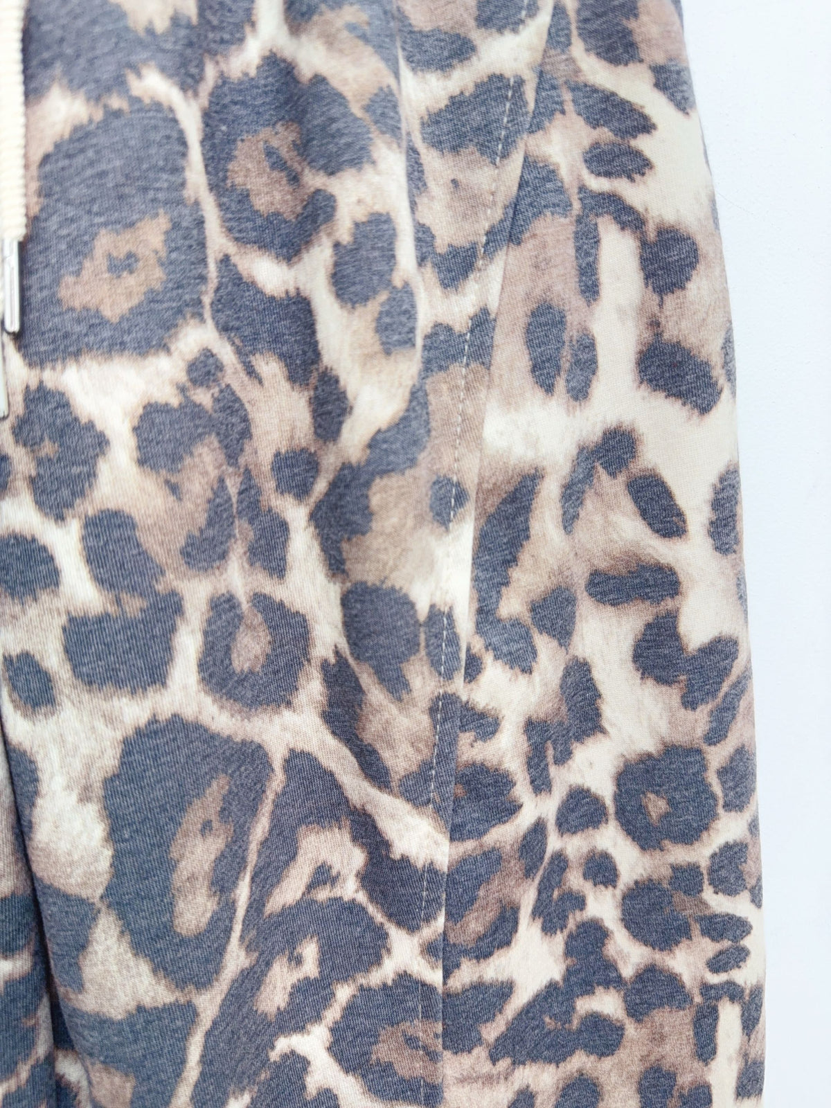 Large Leopard Print Barrel Joggers