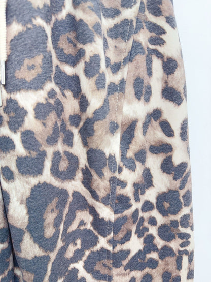 Large Leopard Print Barrel Joggers