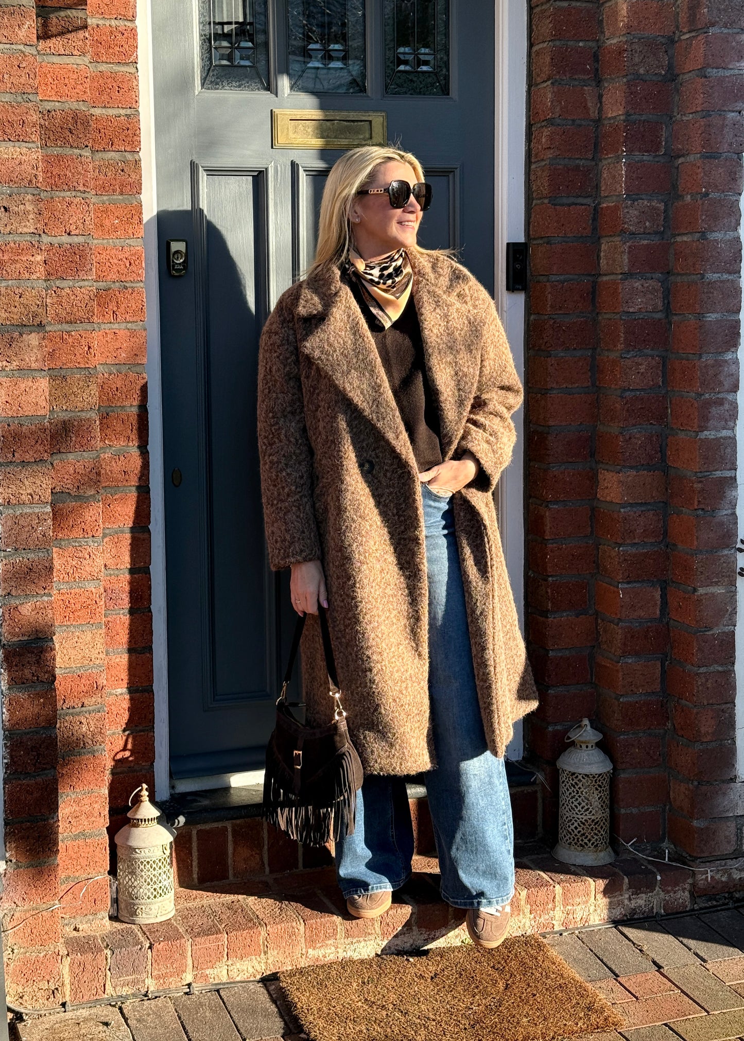 Dark Chocolate Turtleneck 3/4 Sleeve Jumper