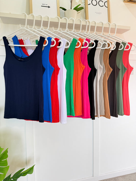 Thick Strap Basic Vest | Lots of Colours